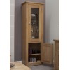 Torino Solid Oak Furniture 1 Door Glass Display Unit